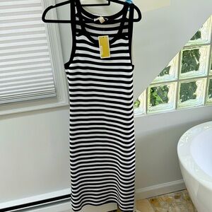 Michael Kors Midi Navy and white stripe. M